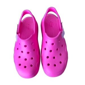 Crocs Kids Hot Pink Iconic Comfort Slip ons Sz 3